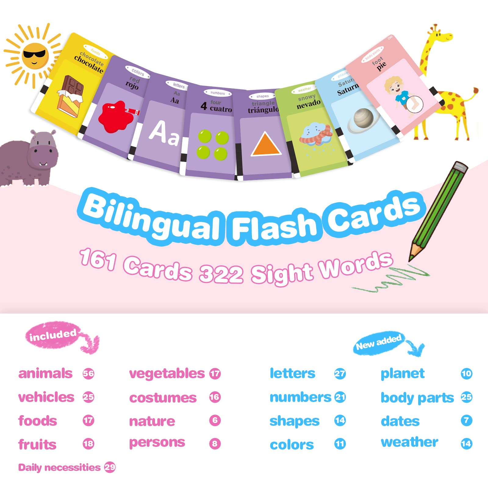 TimingSXD 161 Cards animal cards close-up supporting bilingual word practice