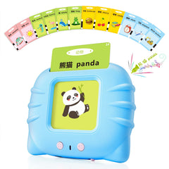 TimingSXD bilingual card reader prompts words for kids in two languages.