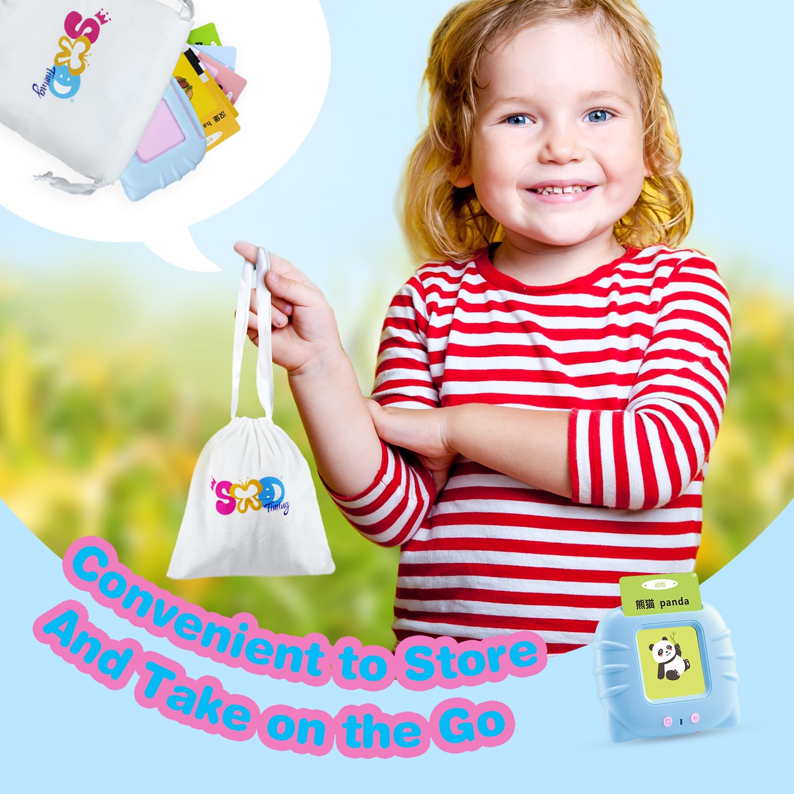 TimingSXD screen-free learning toy supports focused language practice.