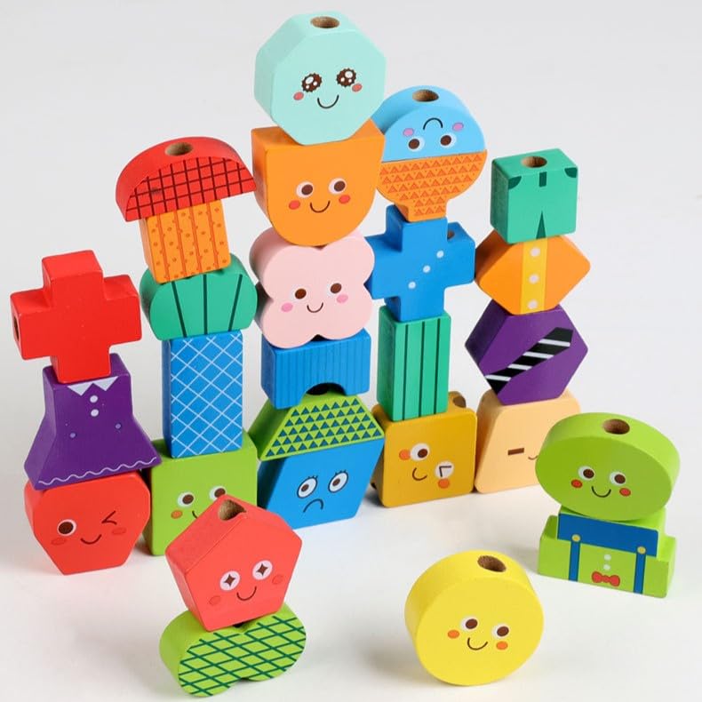 Timixy beads and strings kit enables bead threading and fine motor practice.