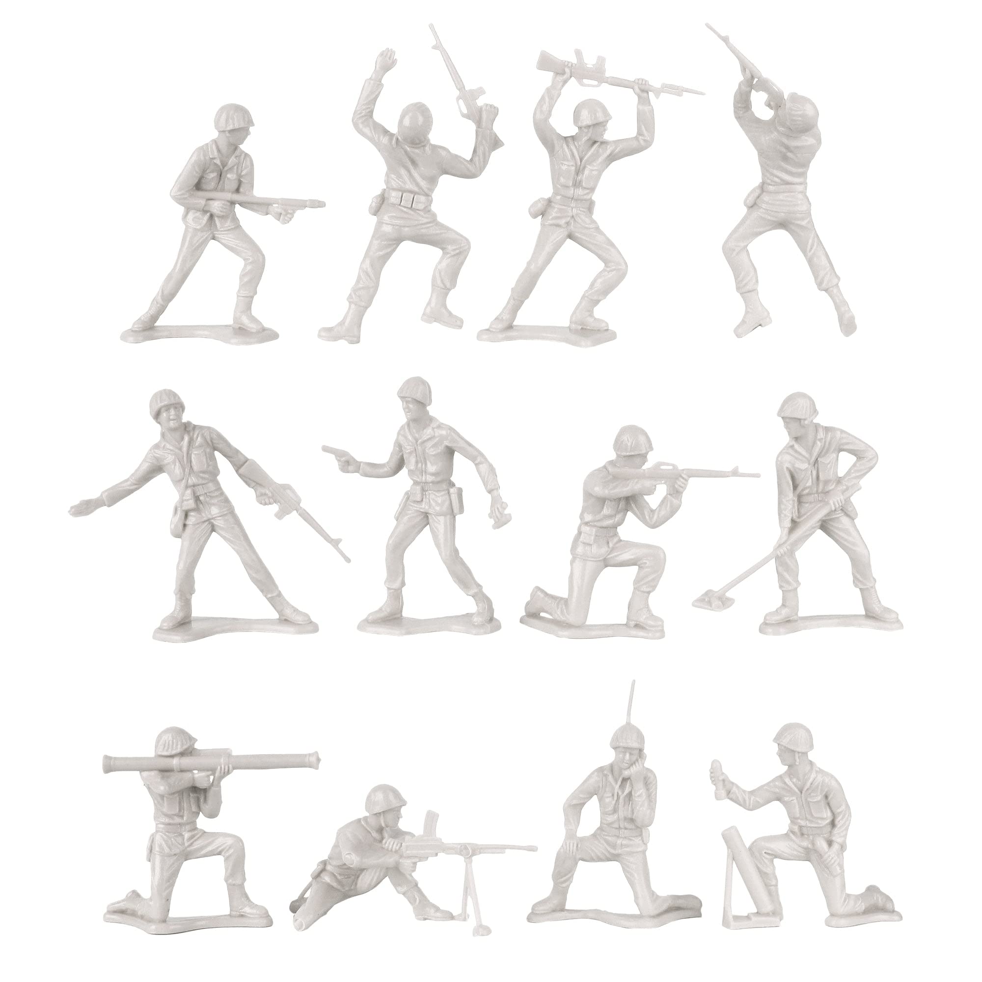Tim Mee Toy white mortar operator figure for diorama scenes.