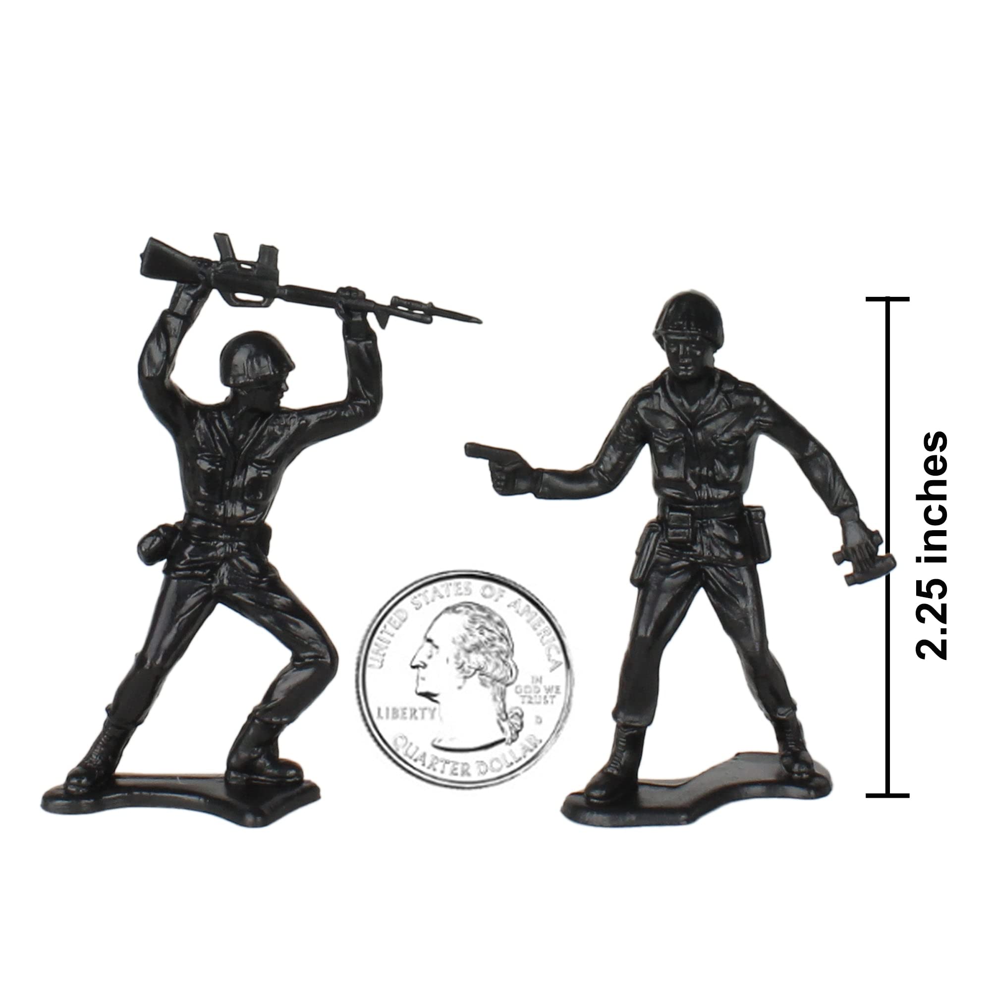 Black TimMee soldiers collection with varied poses for dynamic battlefield scenes.