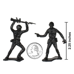 Black TimMee soldiers collection with varied poses for dynamic battlefield scenes.