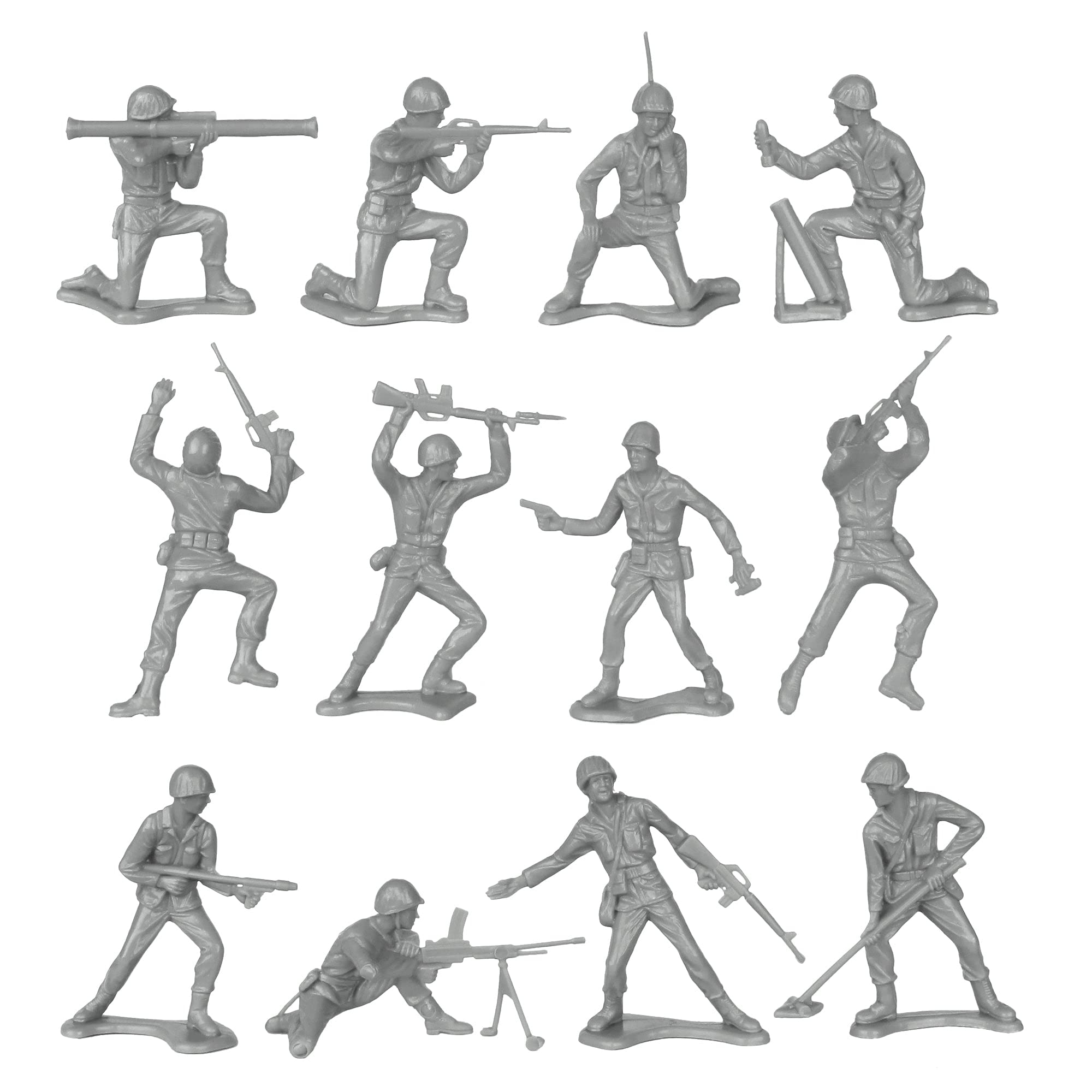 TimMee gray bazookaman figure, adds dynamic action options to play scenes.