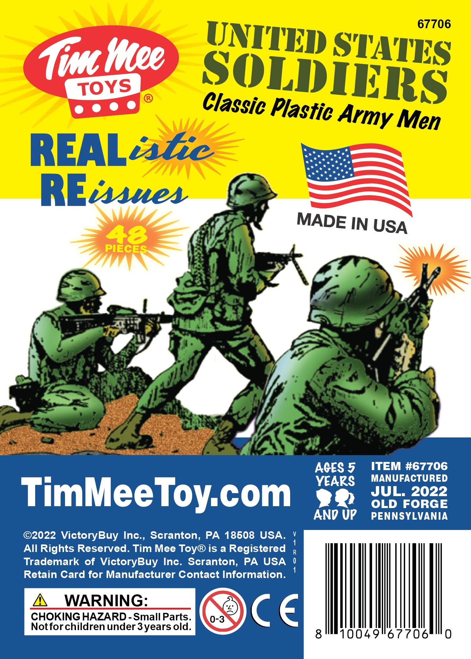 TimMee army men green packaging image showing polybag and insert card.