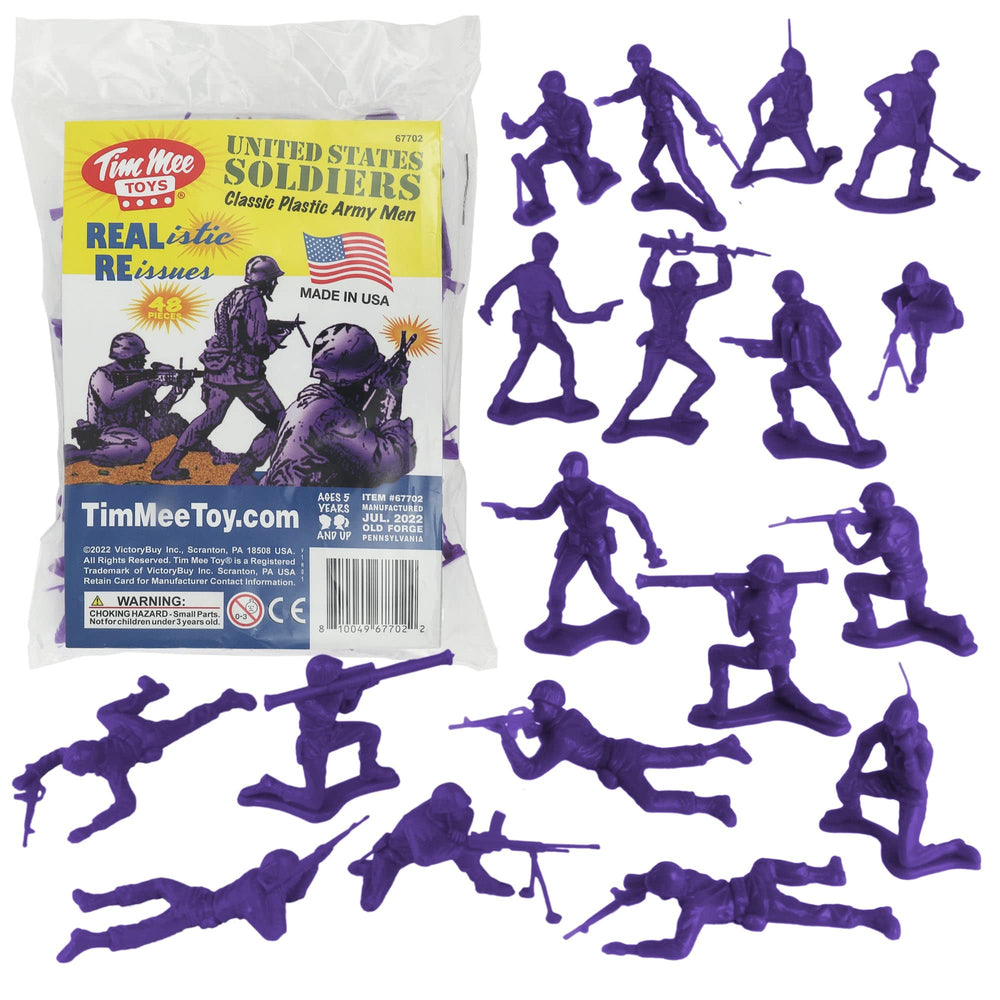 Tim Mee Toy Purple 48pc Army Men ready for imaginative play and display