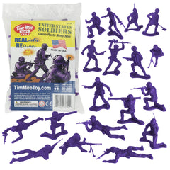 Tim Mee Toy Purple 48pc Army Men ready for imaginative play and display