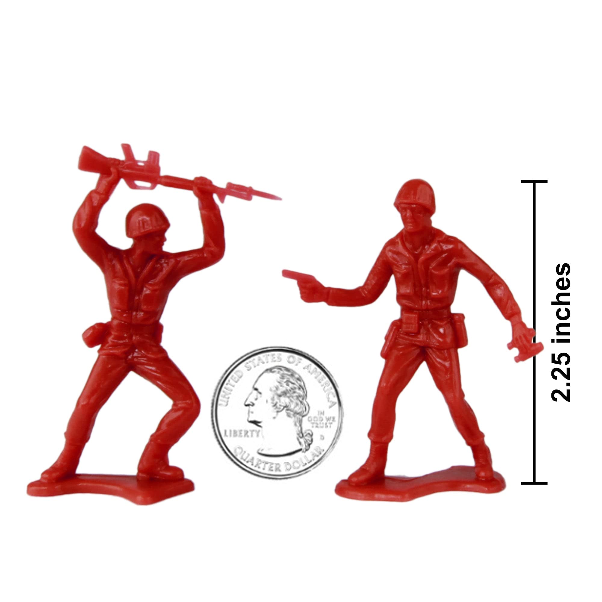 TimMee red army figures close-up showing classic detailing for retro play.
