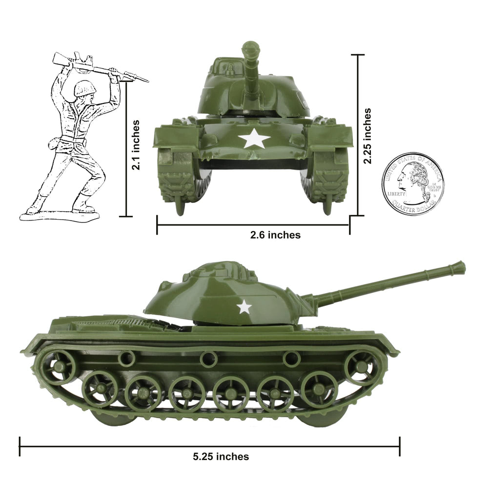 Tim Mee Toy OD green tank in 1-48 scale for kids' imaginative battles