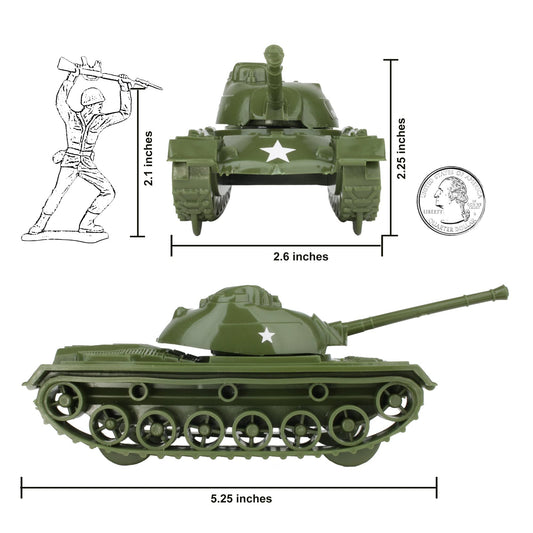 Tim Mee Toy OD green tank in 1-48 scale for kids' imaginative battles