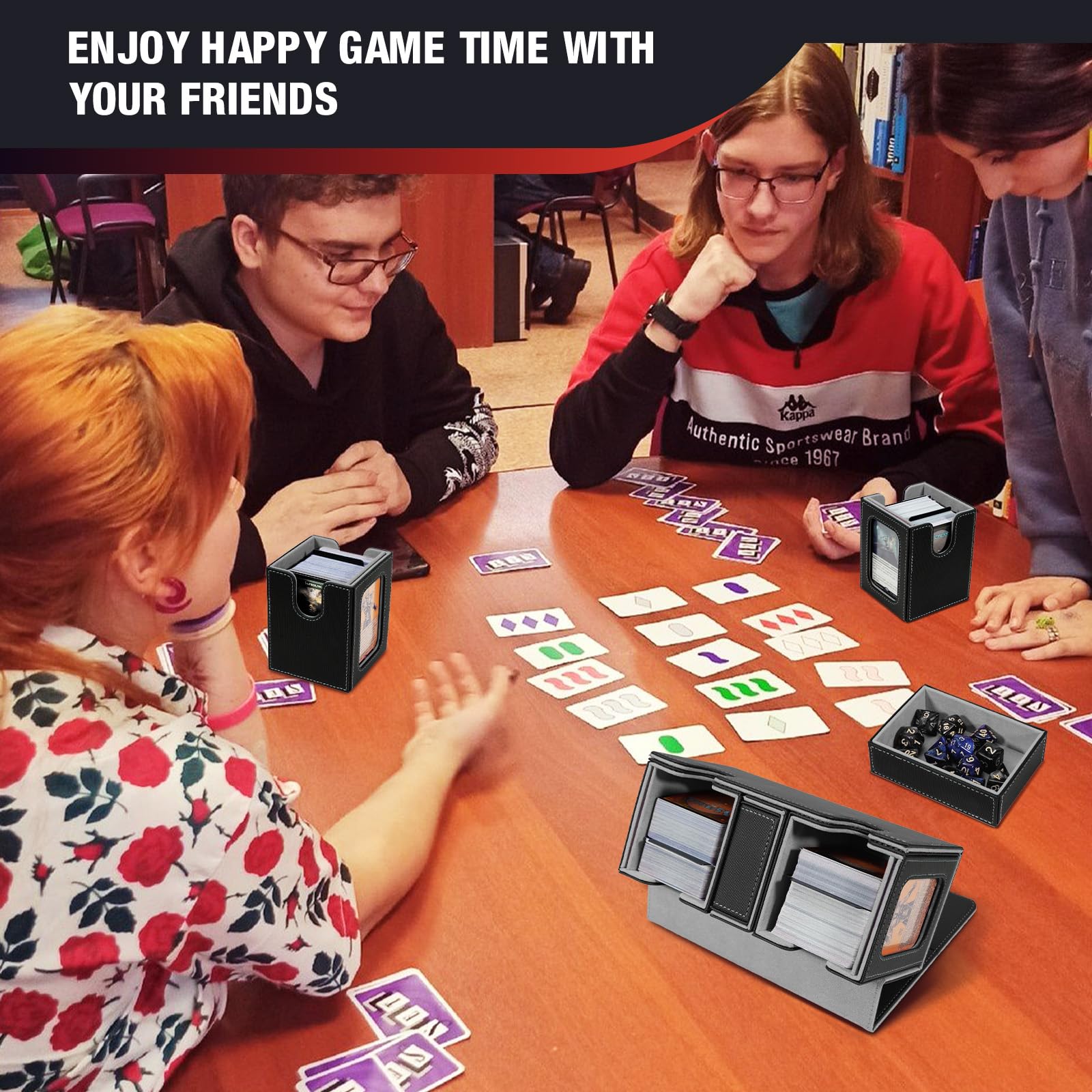 TiMOVO MTG deck box compatible with Magic, Yu-Gi-Oh!, Pokémon and more