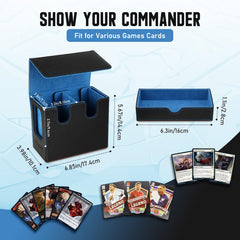 TiMOVO MTG deck box display window highlights your commander cards on display.