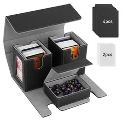 TiMOVO MTG deck box with display window showing commander deck for presentation
