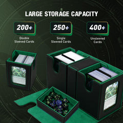TiMOVO MTG Deck Box PU leather outer shell protects from dust and scratches