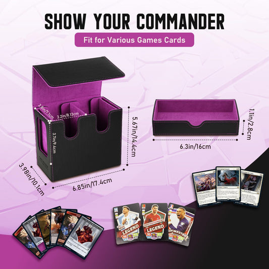 TiMOVO MTG deck box interior showing two compartments and six dividers for organization.