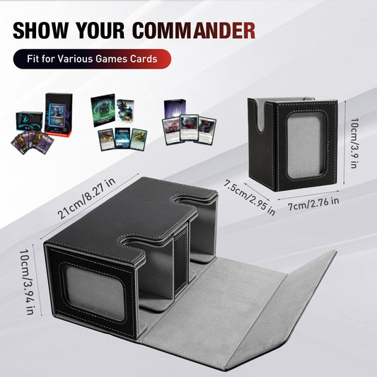 TiMOVO MTG deck box two compartments organize up to 200 double-sleeved cards