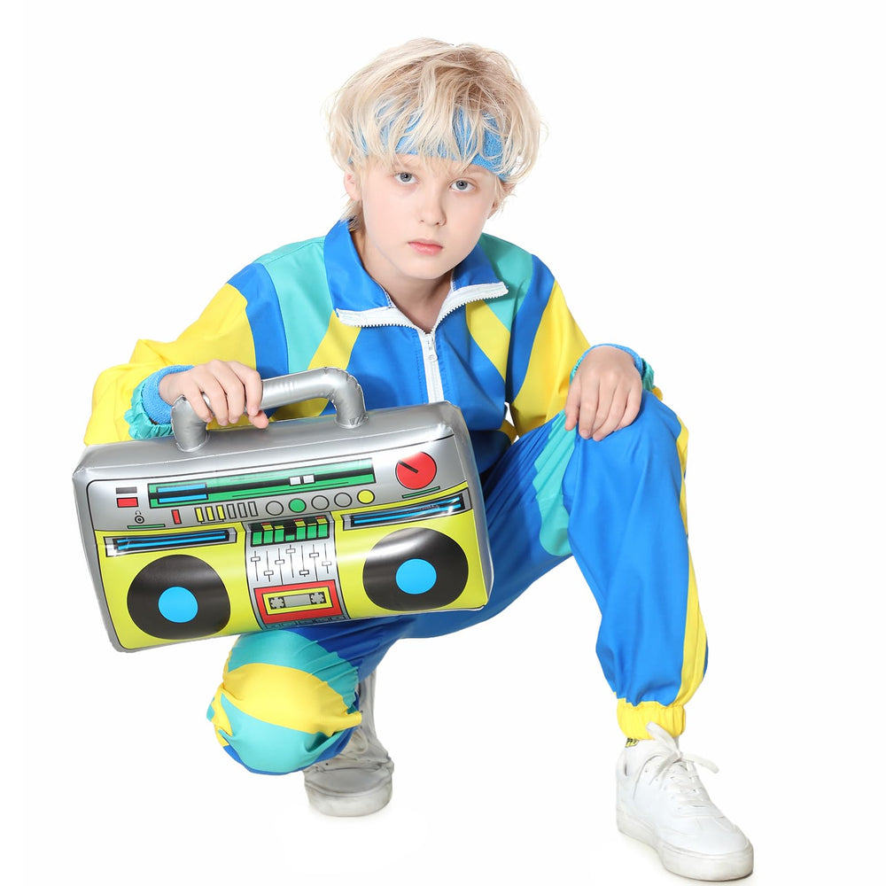 TIMSOPHIA full blue tracksuit look suitable for retro parties and sports.
