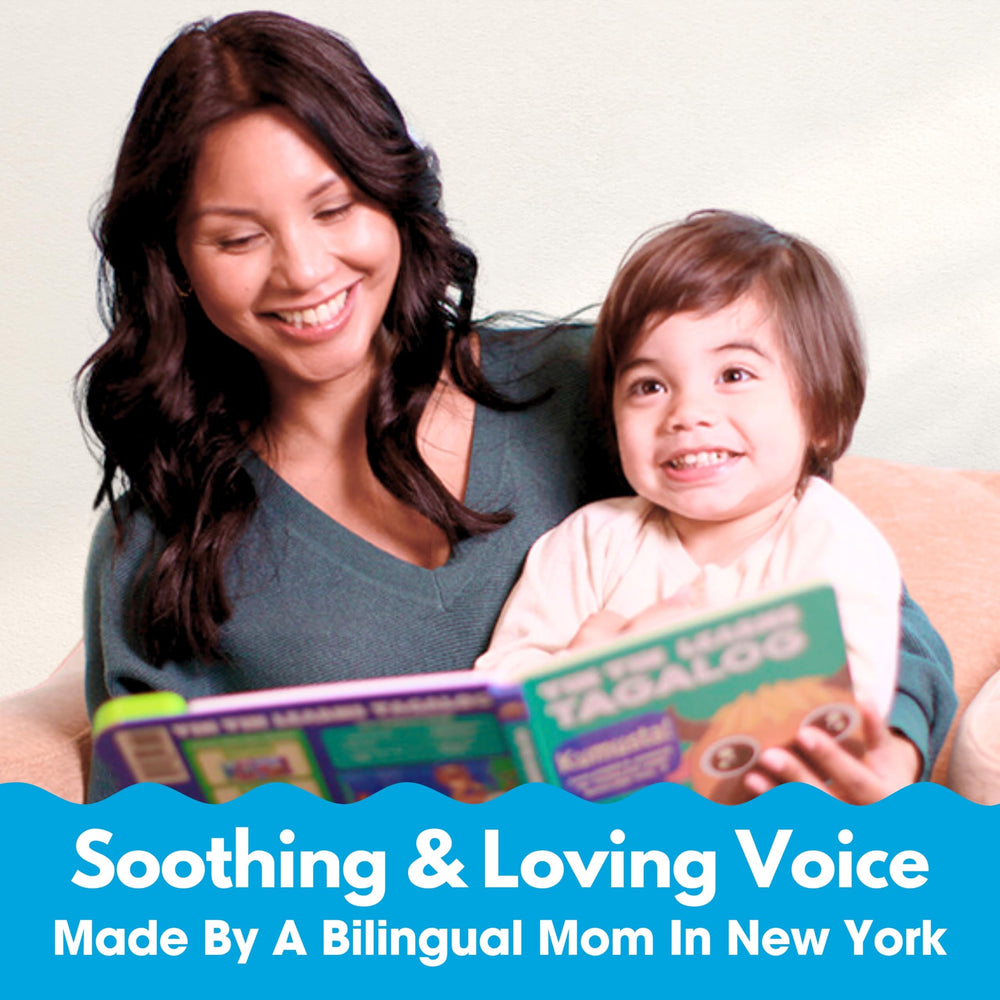 Tin Tin Learns Tagalog soft-buttons offer safe, toddler-friendly interaction.