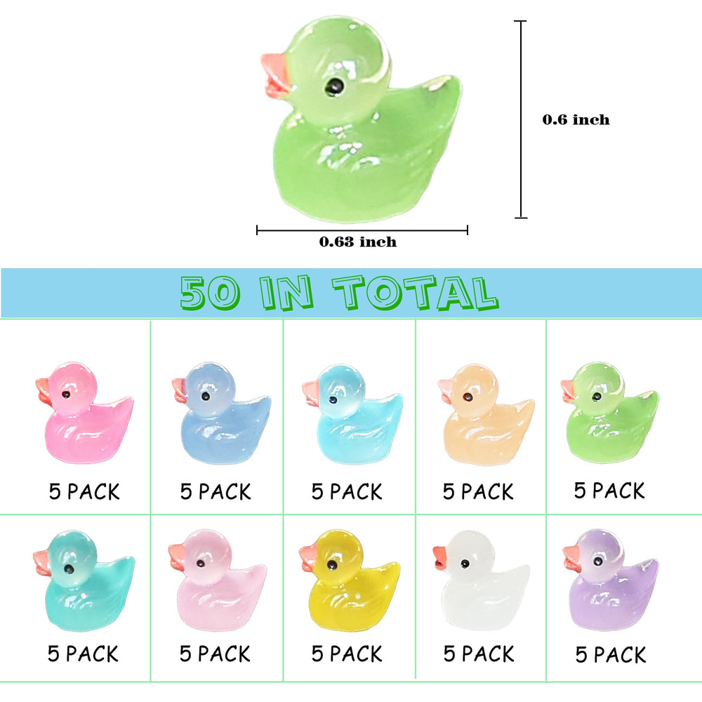 Tindobewan mini resin ducks collection; vibrant colors for dollhouses.
