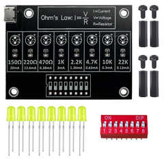 Tingbowie Soldering Practice Kit packaging, DIY setup guidance for starting electronics.