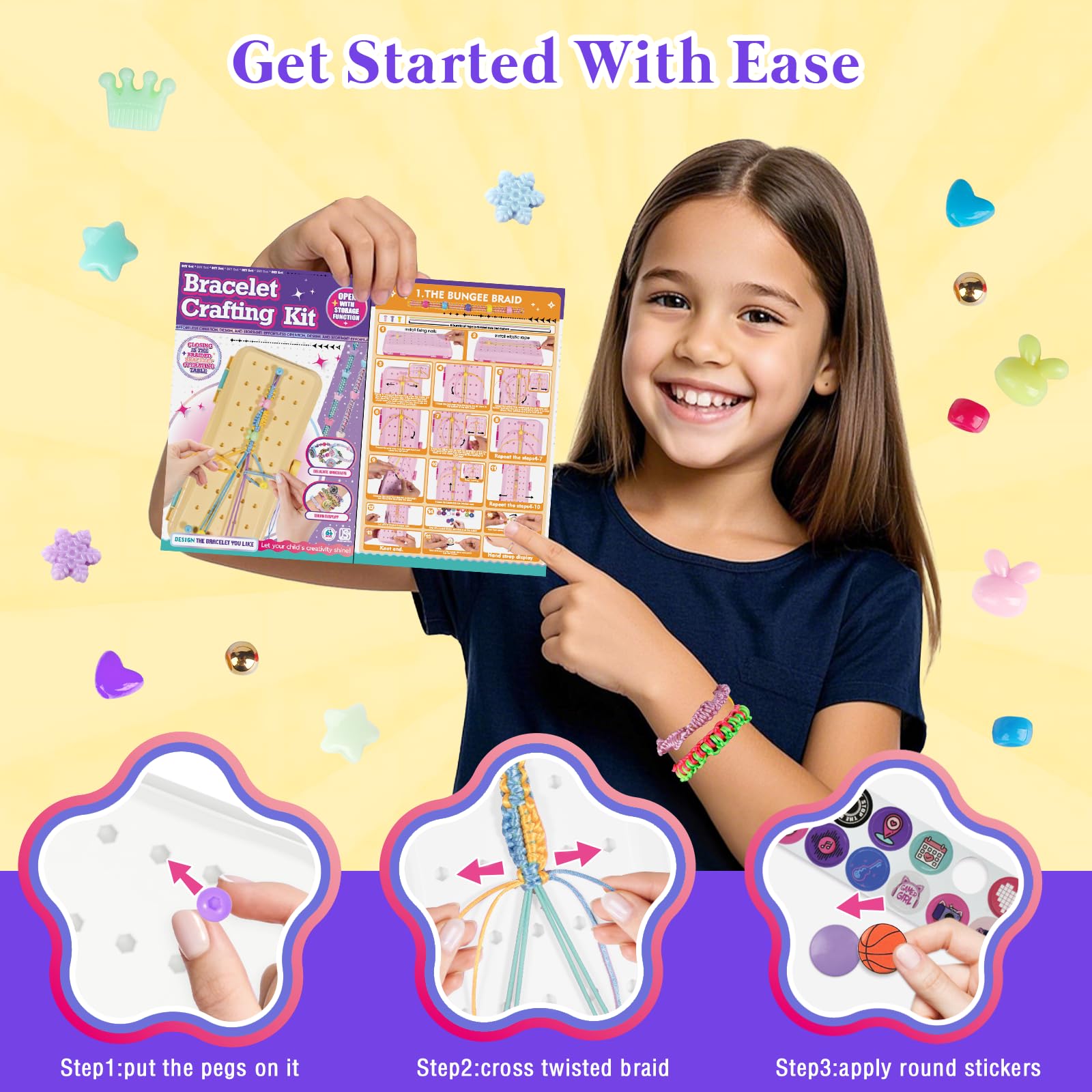 TingingYuli beads and pins kit for embellishment and design