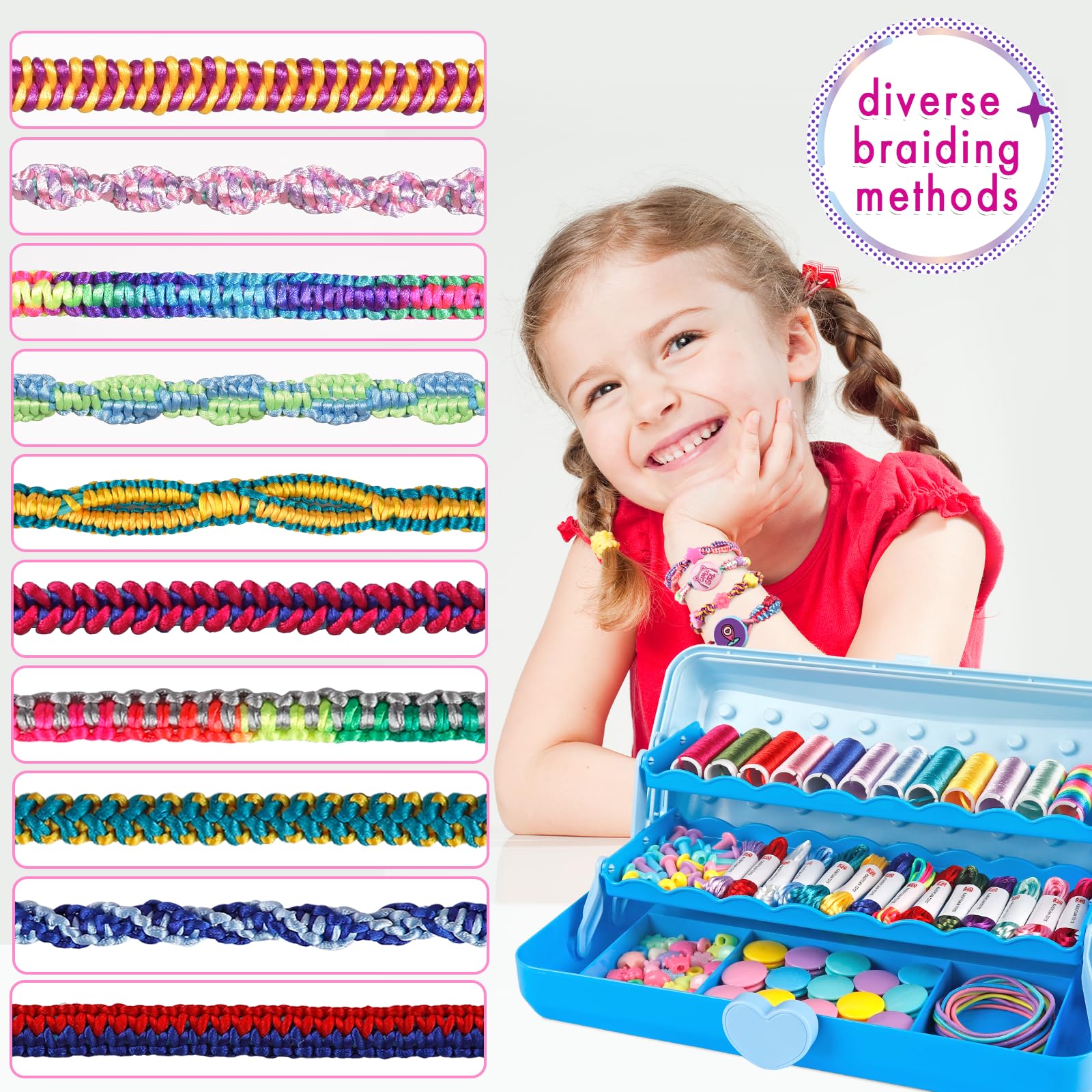 Vibrant thread bundles by TingingYuli for endless bracelet design possibilities.