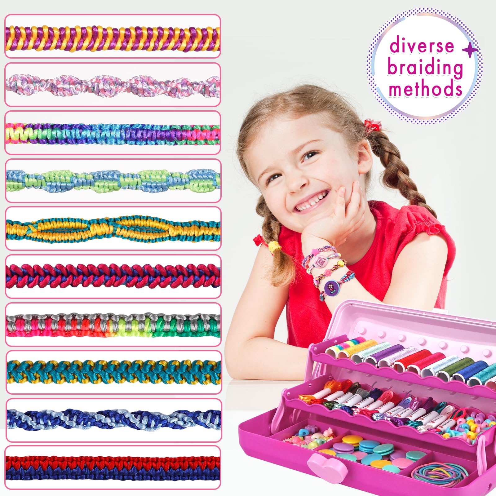 TingingYuli bracelet maker 3-layer storage keeps supplies neatly accessible.
