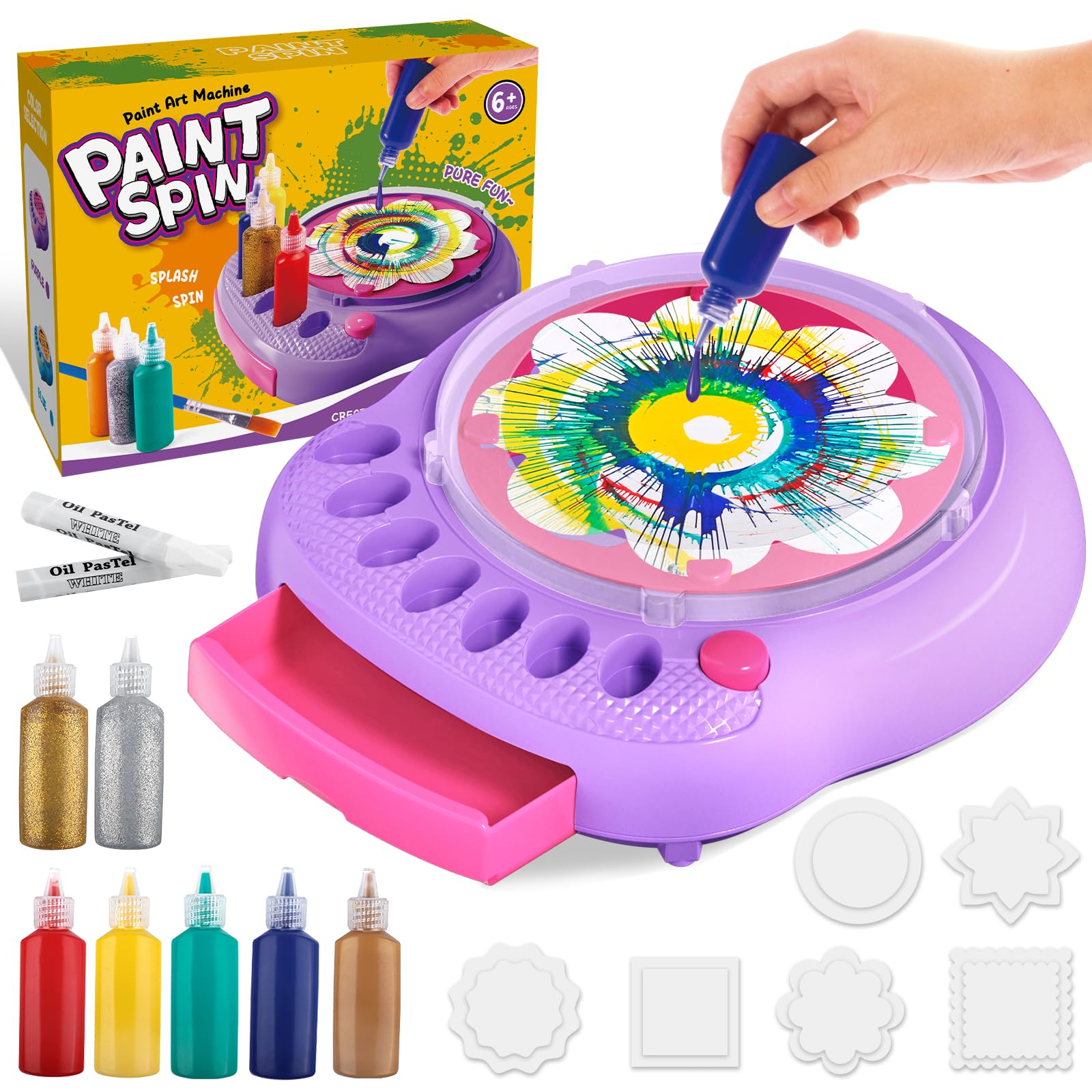 TingingYuli paint spin art machine kit for vibrant spin art sessions