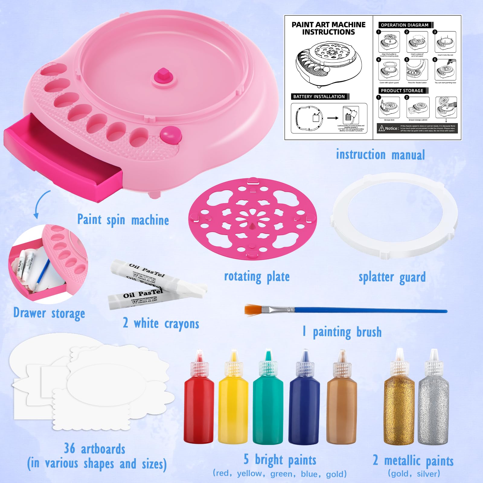 TingingYuli spin art machine rotating plate in action sparks creativity