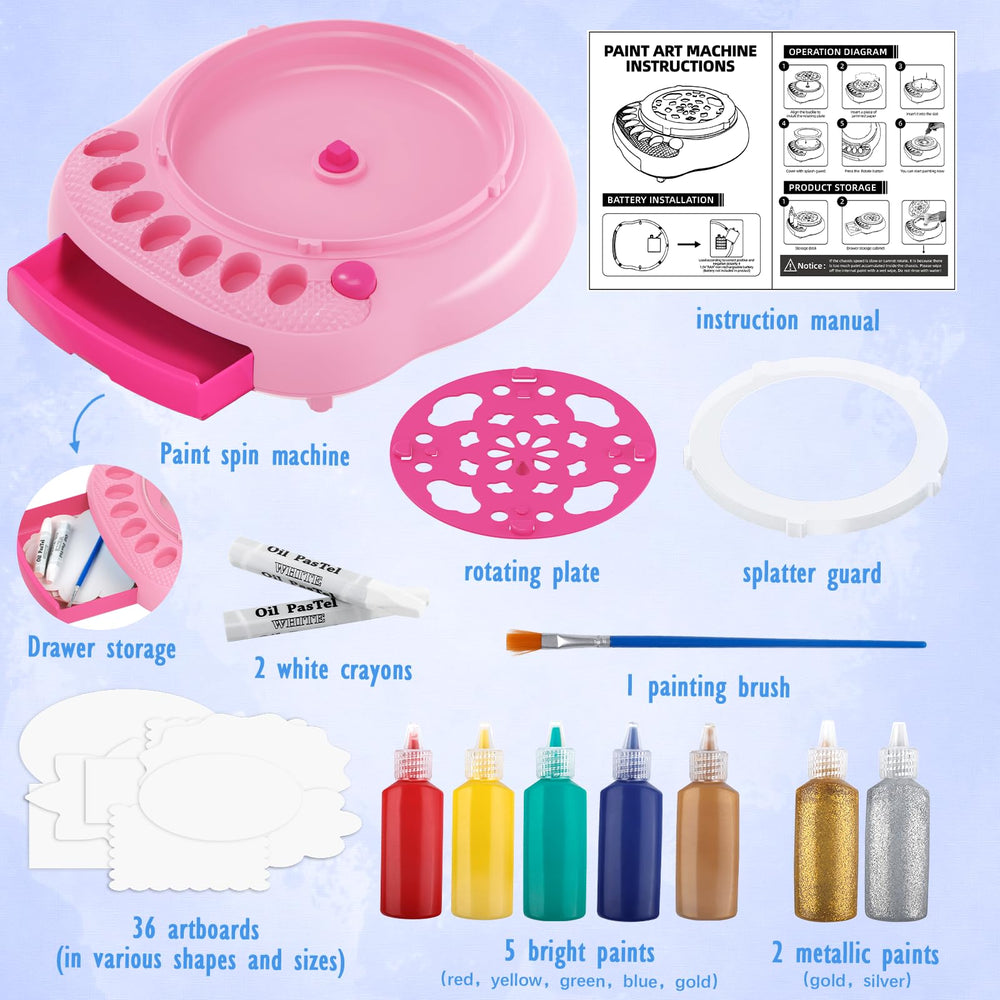 TingingYuli spin art machine rotating plate in action sparks creativity