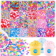 TINKRSTUFF 24-grid slime mix ins designs for vibrant slime crafts