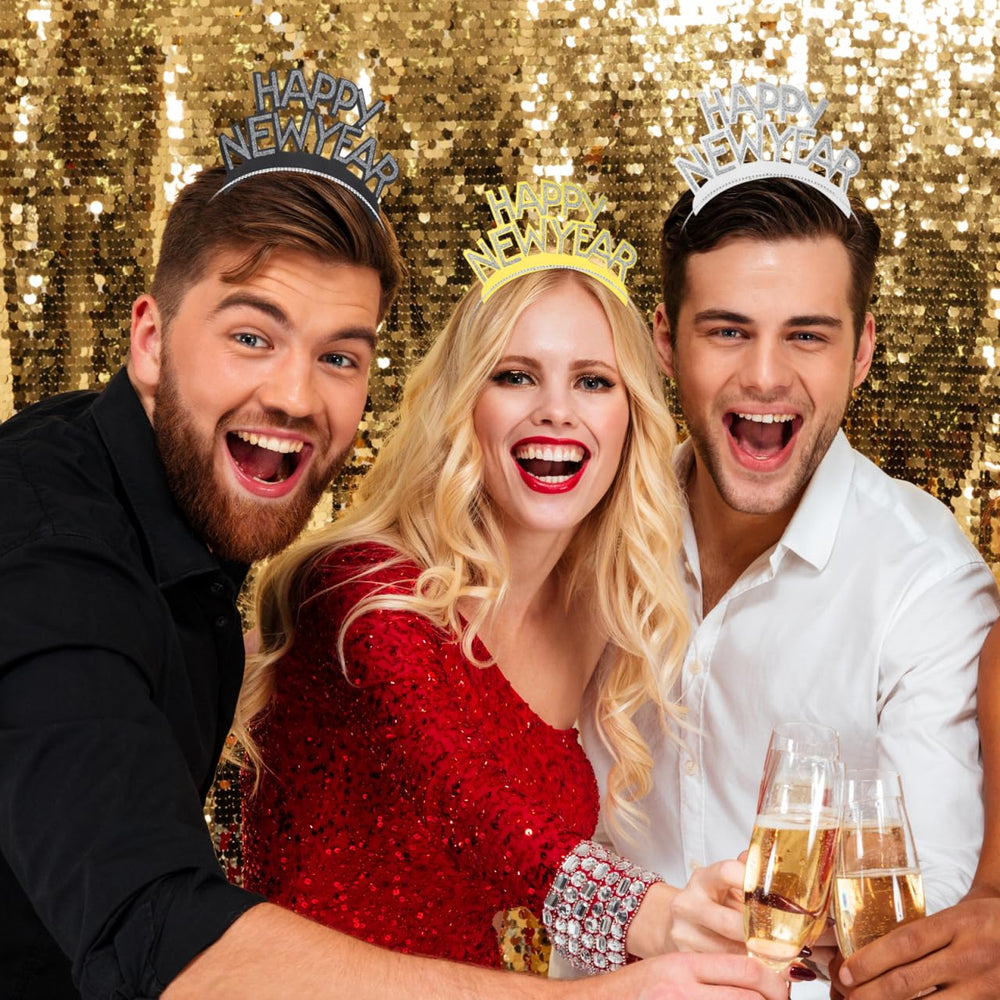 TINKSKY Amosfun silver tiara headband shines for memorable photos