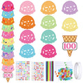 Packaging for Tinlade 100th Day Ice Cream Craft Kit shows contents for quick classroom setup.