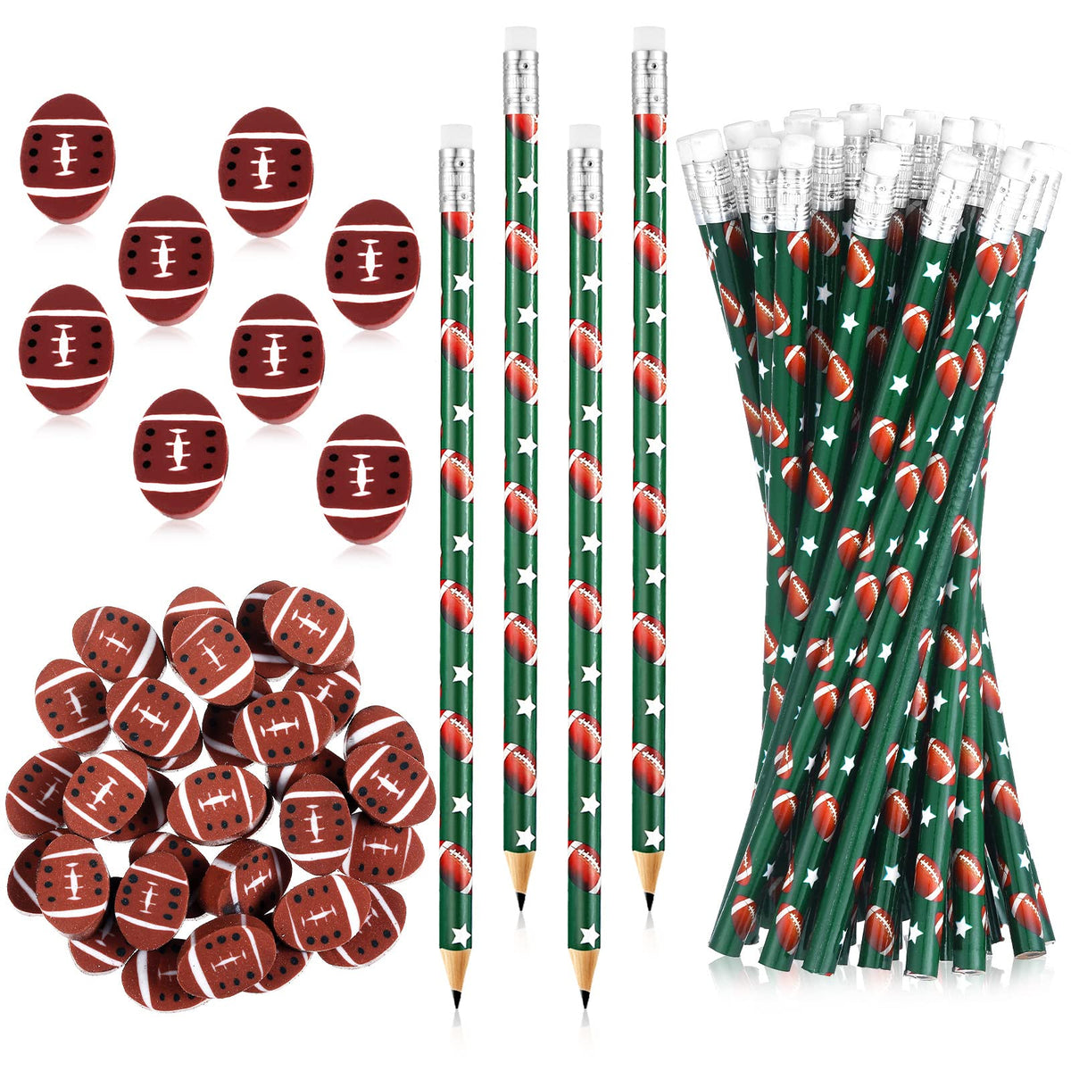 Tinlade football pencils design A for classroom writing and daily practice