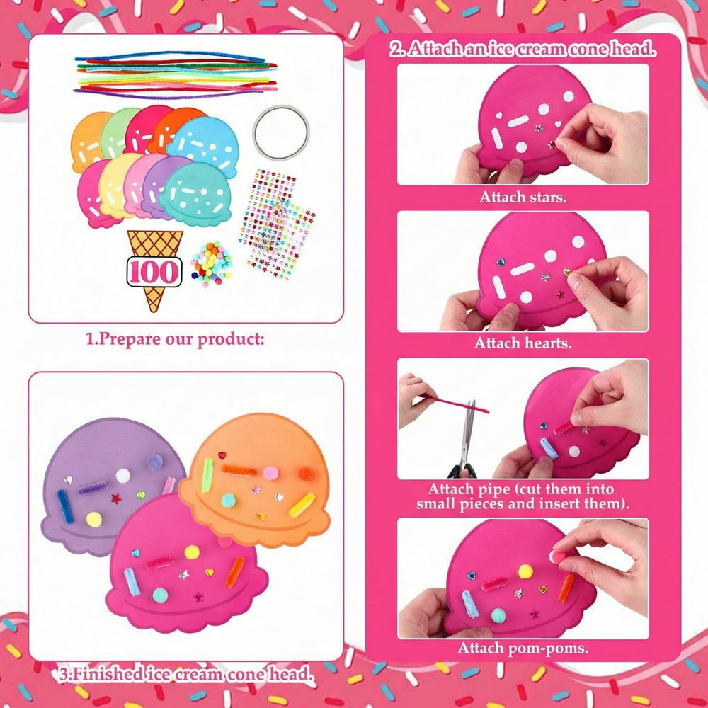Tinlade 800 sprinkles and decorative gems ready to decorate each scoop.