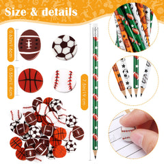 Tinlade sports pencils football design great for team activities and rewards