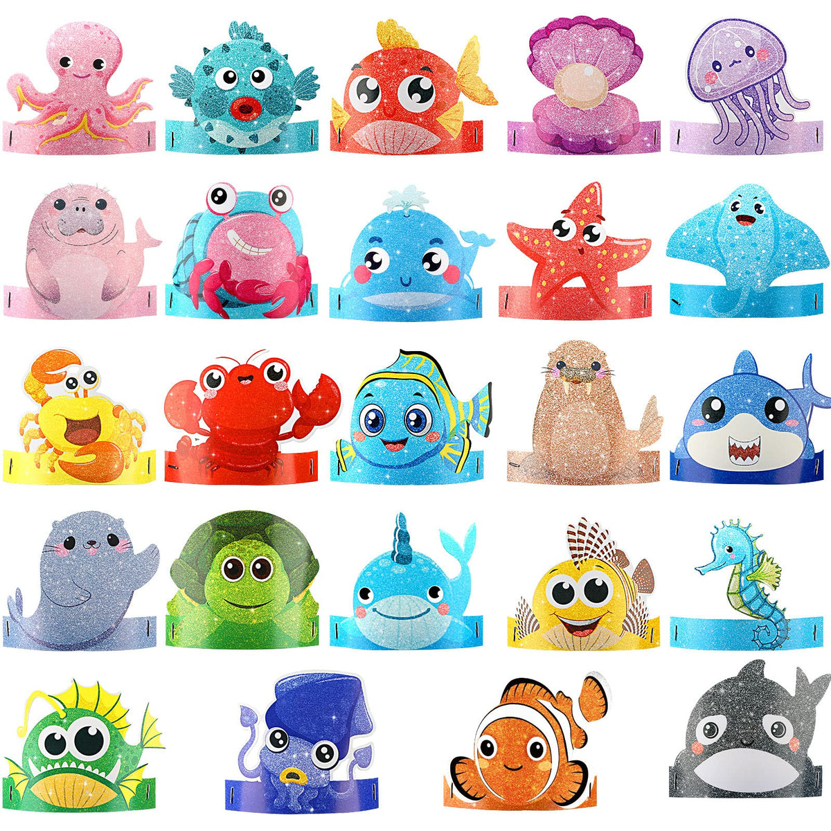 Tinlade Under the Sea Hats pack cover shows vibrant ocean-themed party accessories for celebrations.