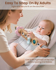 TinlyFinly easy-install design helps parents attach quickly.