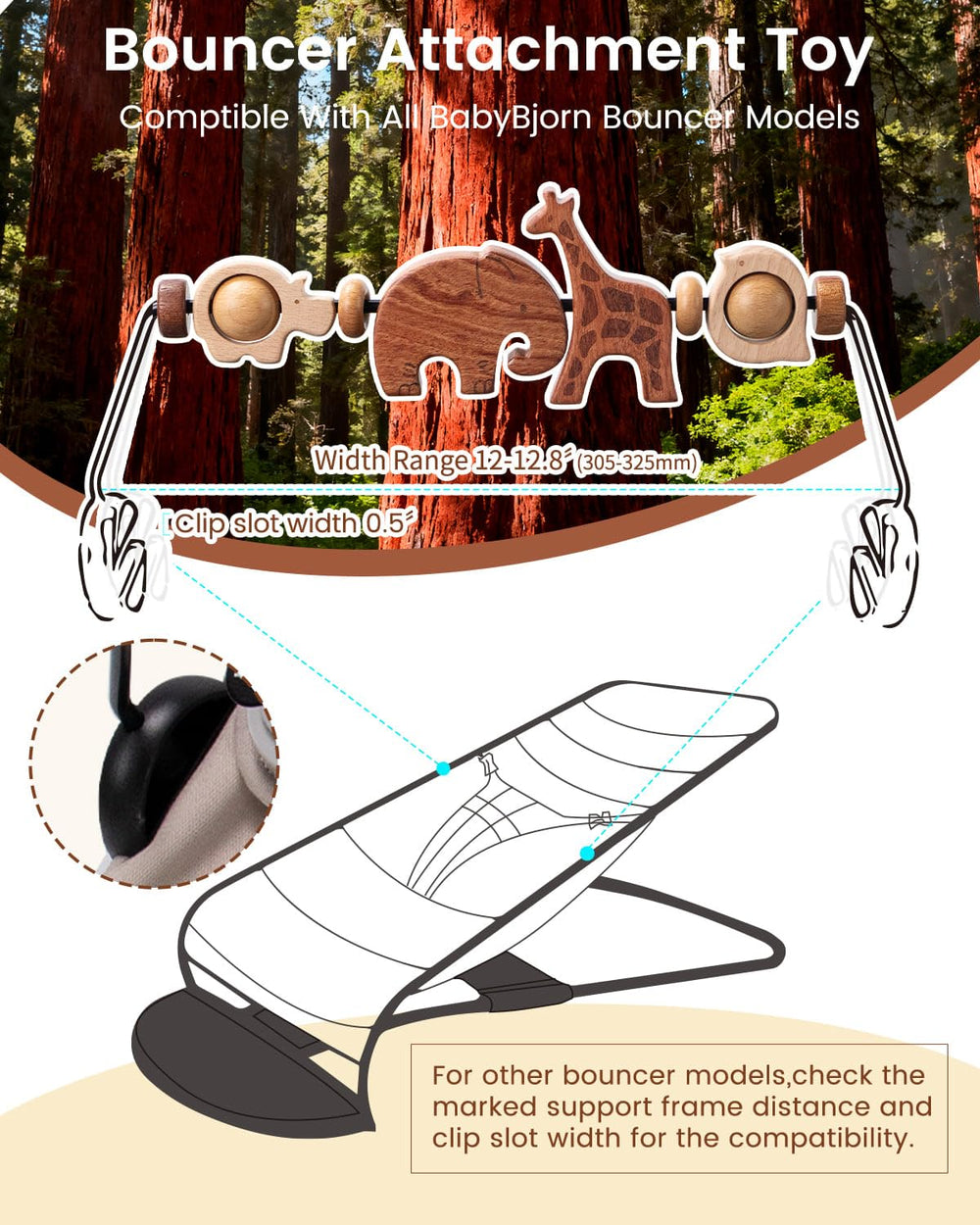 Durable smooth-edged wood withstands daily use during infant play