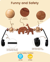 Rotatable animal components promote tactile exploration and fine motor play