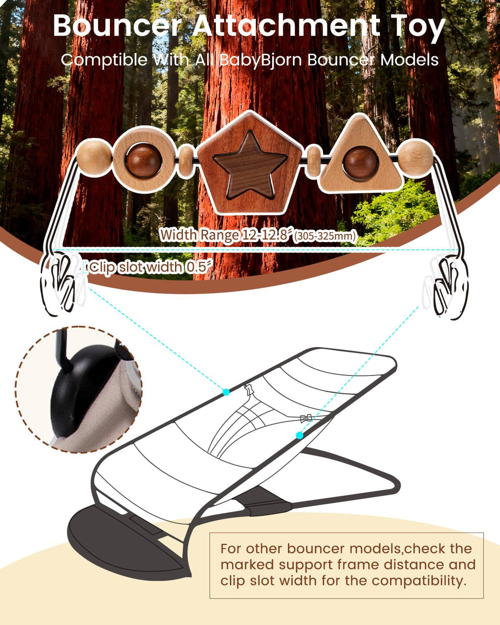 TinlyFinly beech wood pentagon-star-triangle shapes encourage safe tactile exploration
