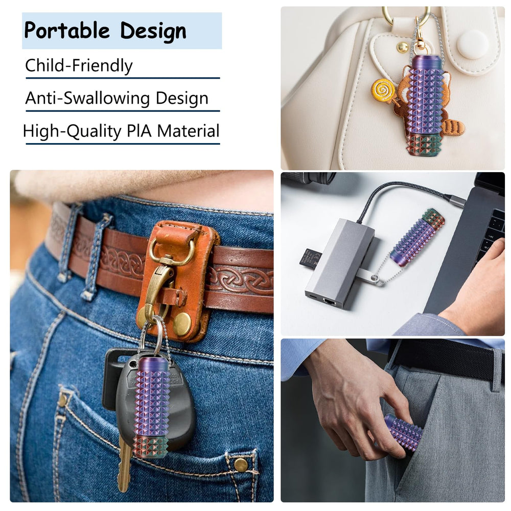 Tino hiahia keychain clip keeps Little Ouchies handy on bags.