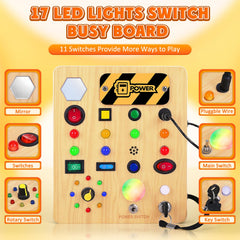 TINTECUSA Busy Board alphabet side promotes early literacy through hands-on play.