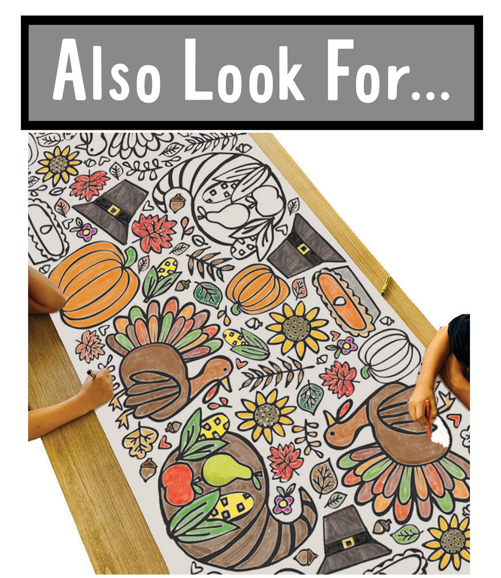 Tiny Expressions autumn decor coloring banner doubles as keepsake or runner