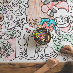 Tiny Expressions durable paper keeps colors vibrant during holiday coloring.