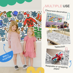 Tiny Expressions durable paper coloring banner supports thick crayons