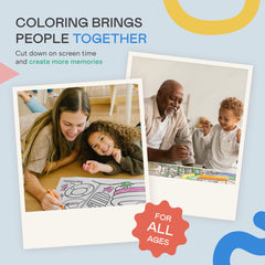 Tiny Expressions kids party coloring activity banner for classroom or home celebrations