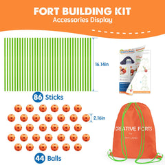 Tiny Land 130-piece set showcases versatile design options for creative forts.