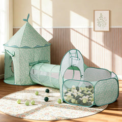 Tiny Land 3-in-1 play tunnel with ball pit and tent for active toddlers