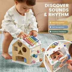 Tiny Land doors and windows open for tactile exploration and storytelling.